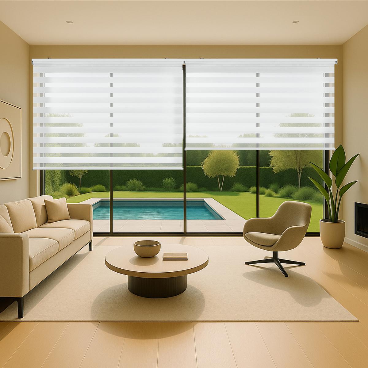 DOPPELROLLO Weiß 120x250 cm EL - Weiß, Kunststoff (120/250cm) - STORESDECO