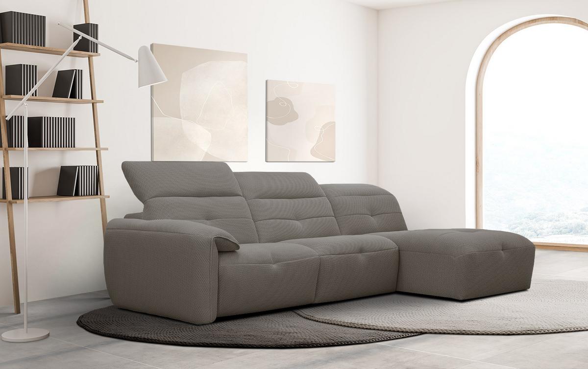 ECKSOFA TRENTO 4-Sitzer, braun - Schwarz/Braun, Holzwerkstoff/Kunststoff (262/165cm) - Wozimo