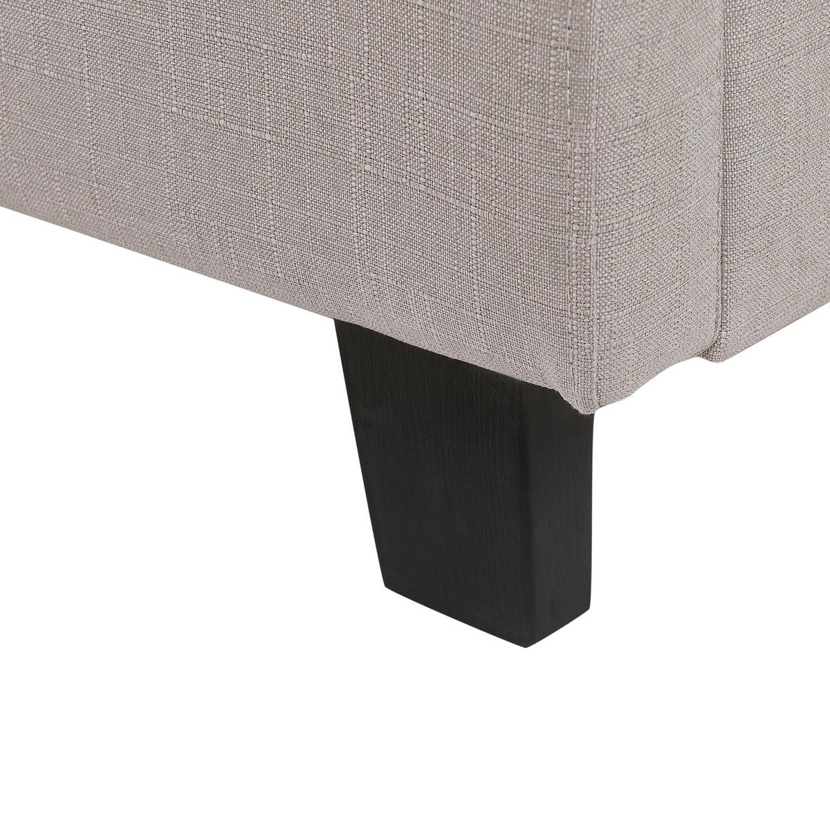 WASSERBETT 140x200 cm Grau La Rochelle - Hellgrau, Textil (140/200cm) - Beliani