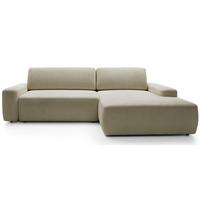 ECKSOFA Baleo Beige Chenille-Bezug - Beige/Schwarz, Kunststoff/Textil (162/264cm) - Selsey