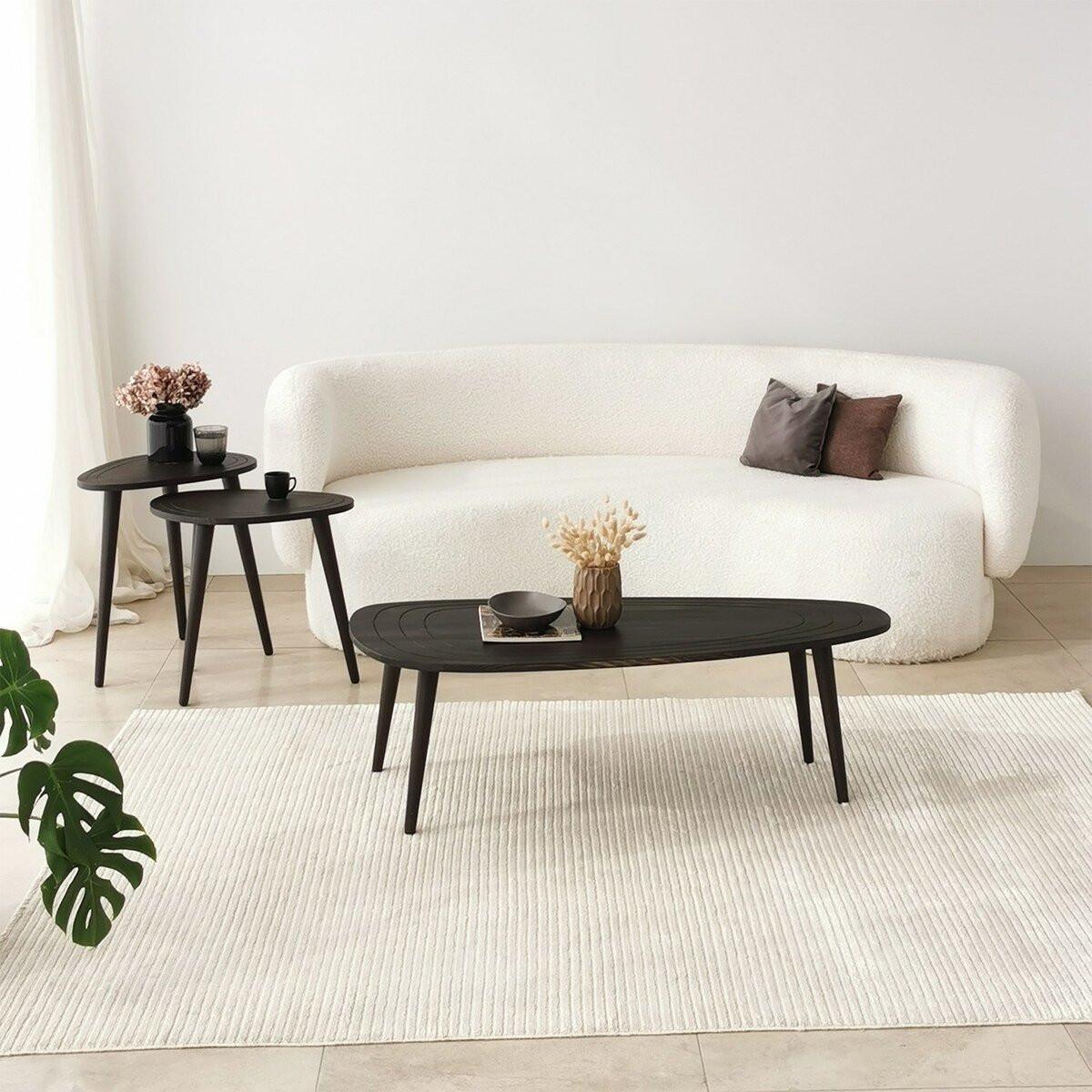 COUCHTISCH mit abgerundeten Kanten 115/50/38 cm - Anthrazit, Holzwerkstoff (115/50/38cm) - Calicosy