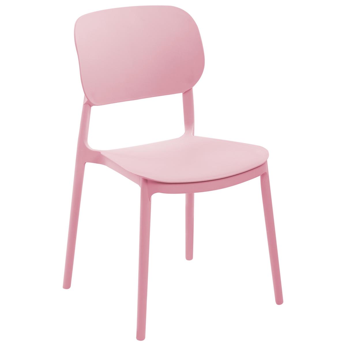 GARTENSTUHL 4er-Set Rosa Tupiza - Pink, Kunststoff (47/82/48cm) - Beliani