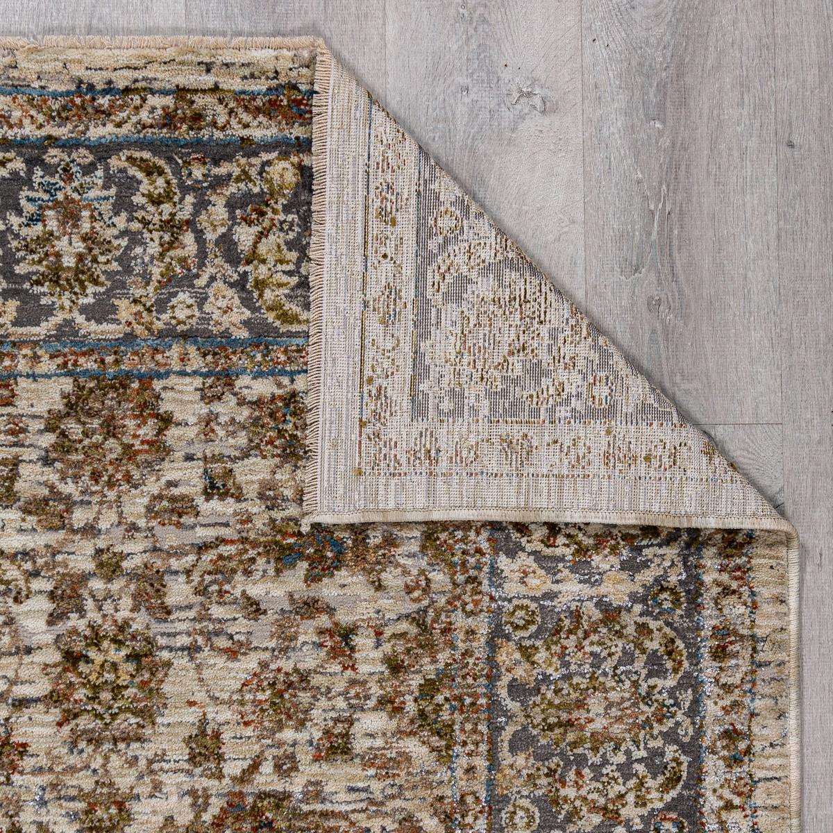 TEPPICH ADUR, im Vintage-Stil, Erdtöne-Grün, 60 x 230 cm - Grün, Textil (230/60cm) - KADIMA DESIGN