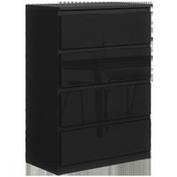 KOMMODE Schwarz, Hochglanz 70/102/39 - Schwarz Hochglanz/Schwarz, Holzwerkstoff (70/102/39cm) - RAUMHIRSCH FURNITURE