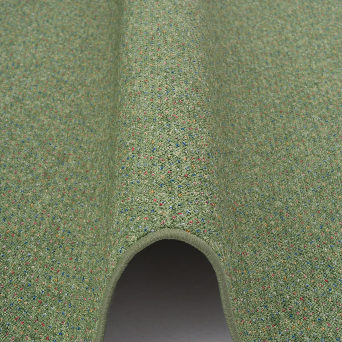 LÄUFER TEPPICH SCHLINGEN TEPPICH ALMA MELIERT - Grün, Textil (100/400cm) - Snapstyle