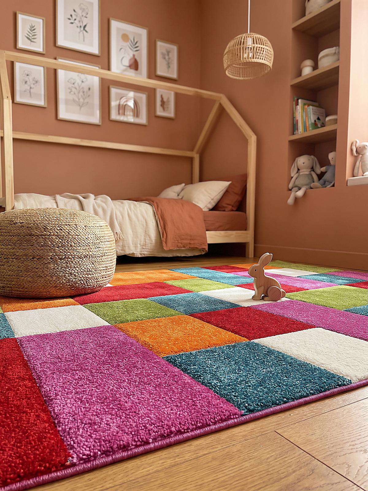 KINDERTEPPICH Kurzflor Patchwork CASOLA Polypropylen Mehrfarbig 120 x 170 cm - Multicolor, Textil (120/170cm) - KADIMA DESIGN