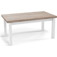 ESSTISCH Avena rechteckig ausziehbar, Sonoma Eiche 140/80/78 - Weiß/Sonoma Eiche, Holz/Holzwerkstoff (80/180/78cm) - WFL GROUP