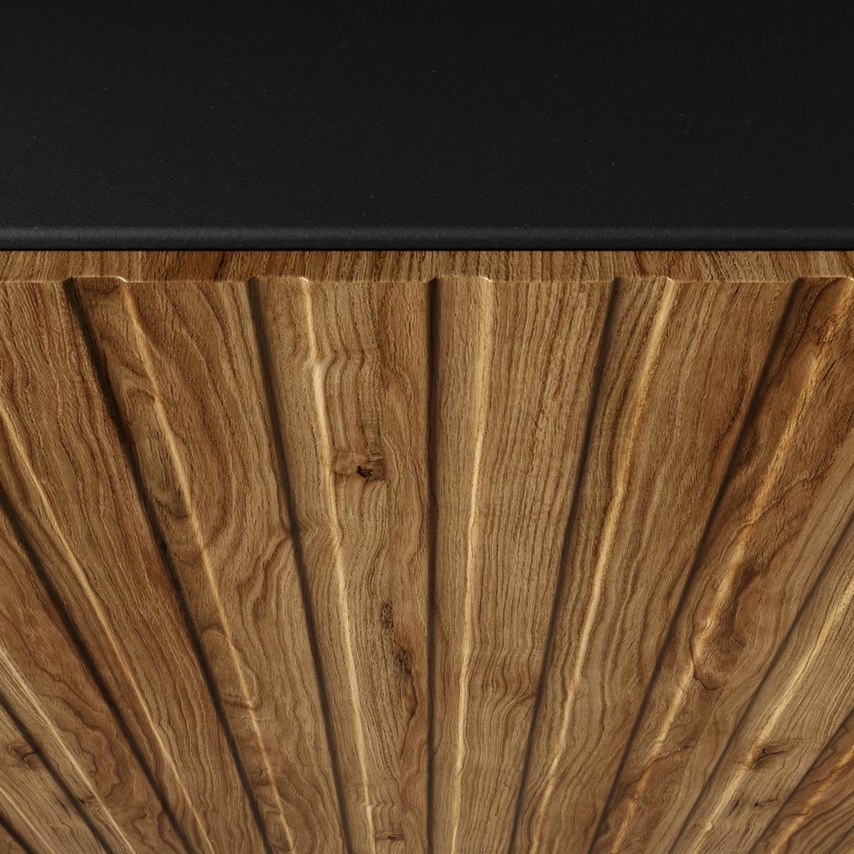 LOWBOARD KITO-S 200x53x41 cm - Schwarz / Katania - Eiche Wotan/Schwarz, Holzwerkstoff (200/53/41cm) - ALTDECOR