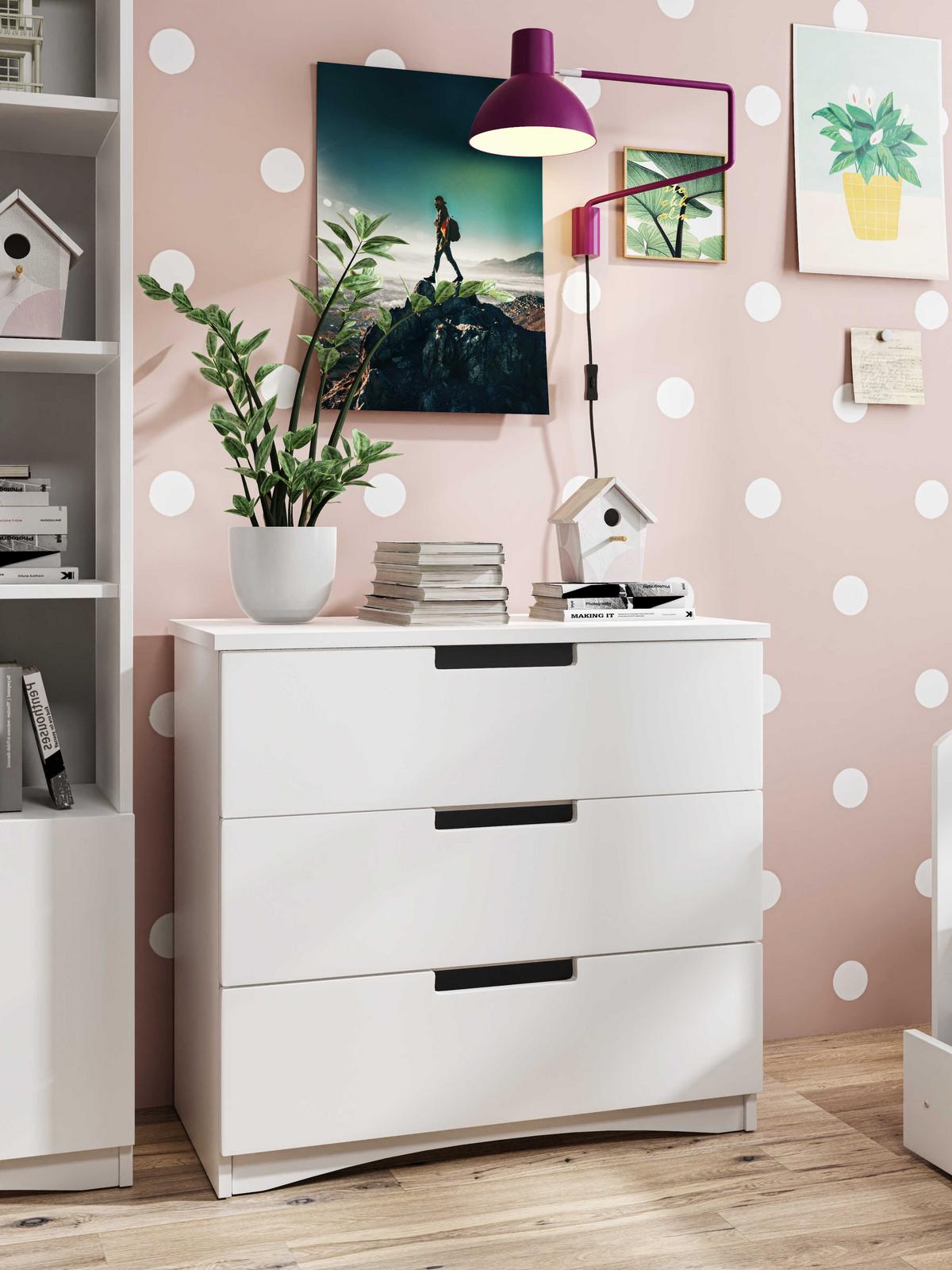 KOMMODE CLASSIC Weiß Weiß 80/80/41 - Weiß, Holzwerkstoff (80/80/41cm) - RAUMHIRSCH FURNITURE