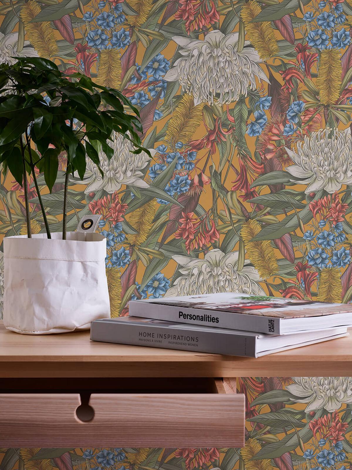 VLIESTAPETE Bunt 53/1005 cm - Gelb, Textil (53/1cm) - KUNSTLOFT