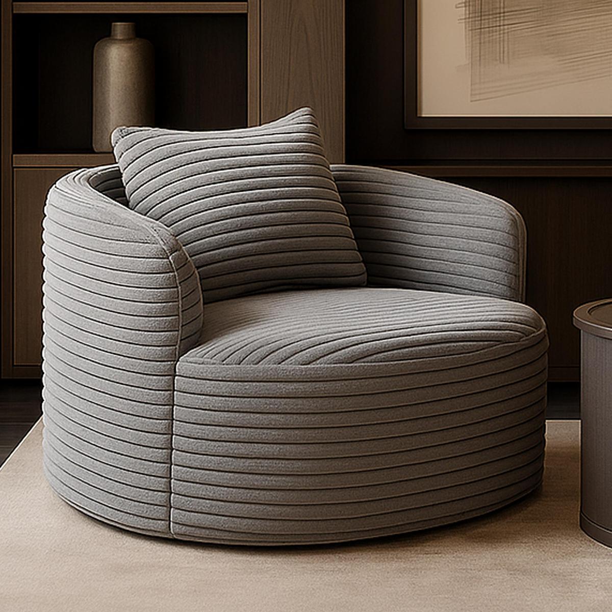 SESSEL Grau - Grau, Textil (100/66/86cm) - MCW