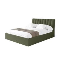 POLSTERBETT mit Bettkasten und Lattenrost, Boxbett ohne Matratze - ILAN 180x200 Grün - Grün, Holzwerkstoff/Textil (180/200cm) - ALTDECOR