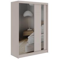 SCHWEBETÜRENSCHRANK 150 - GRECJA - Kaschmir mit Spiegel - Kaschmir/Alufarben, Holzwerkstoff/Metall (150/216/61cm) - MKS