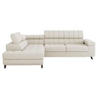 ECKSOFA Nord, Seite: Links - Creme/Schwarz, Holz/Textil (264/203cm) - MIRJAN24
