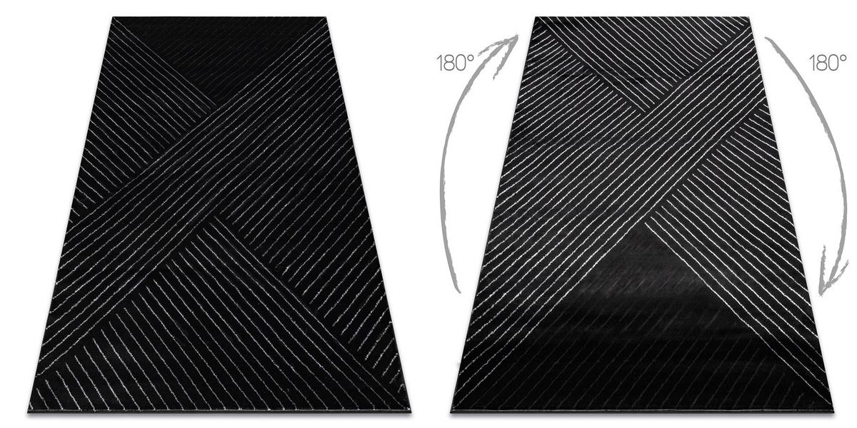 TEPPICH Emerald 120/170 cm - Schwarz, Textil (120/170cm) - rugsX