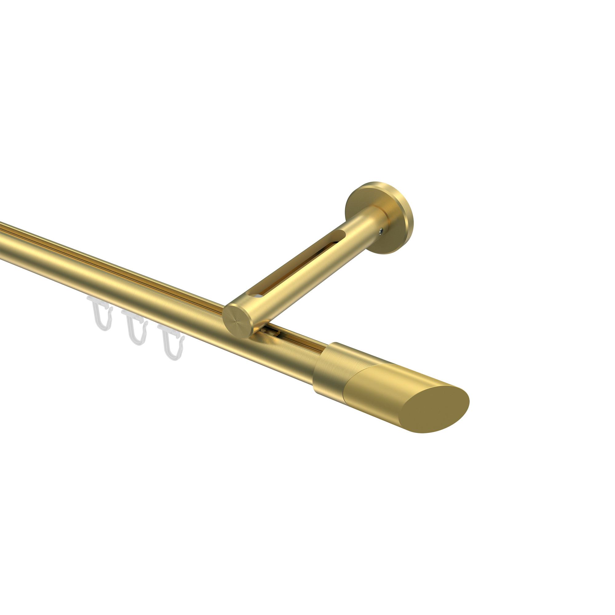 GARDINENSTANGE INNENLAUF Siteno Verano 200 cm, 1-läufig, 20 mm Ø Messing-Optik - Messingfarben/Goldfarben, Metall (200cm) - INTERDECO