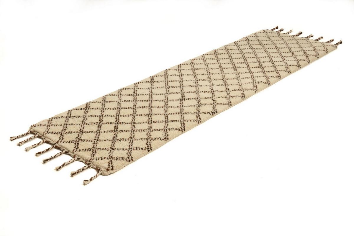 BERBERTEPPICH Marmoucha 70x240 cm - Schwarz, Textil (70/240cm) - THEKO