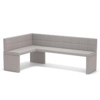 ECKBANK links MELVIN Webstoff, 128/168 cm Creme - Creme, Holz/Textil (128/168cm) - Idohome
