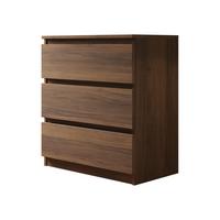 KOMMODE Malwa M3 - Nussbaumfarben, Holzwerkstoff (70/77/40cm) - MIRJAN24