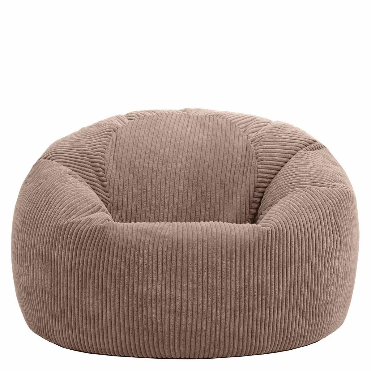 SITZSACK Klassisch Sessel aus Cord 2-tlg. - Mokka, Textil (85/50/85cm) - icon