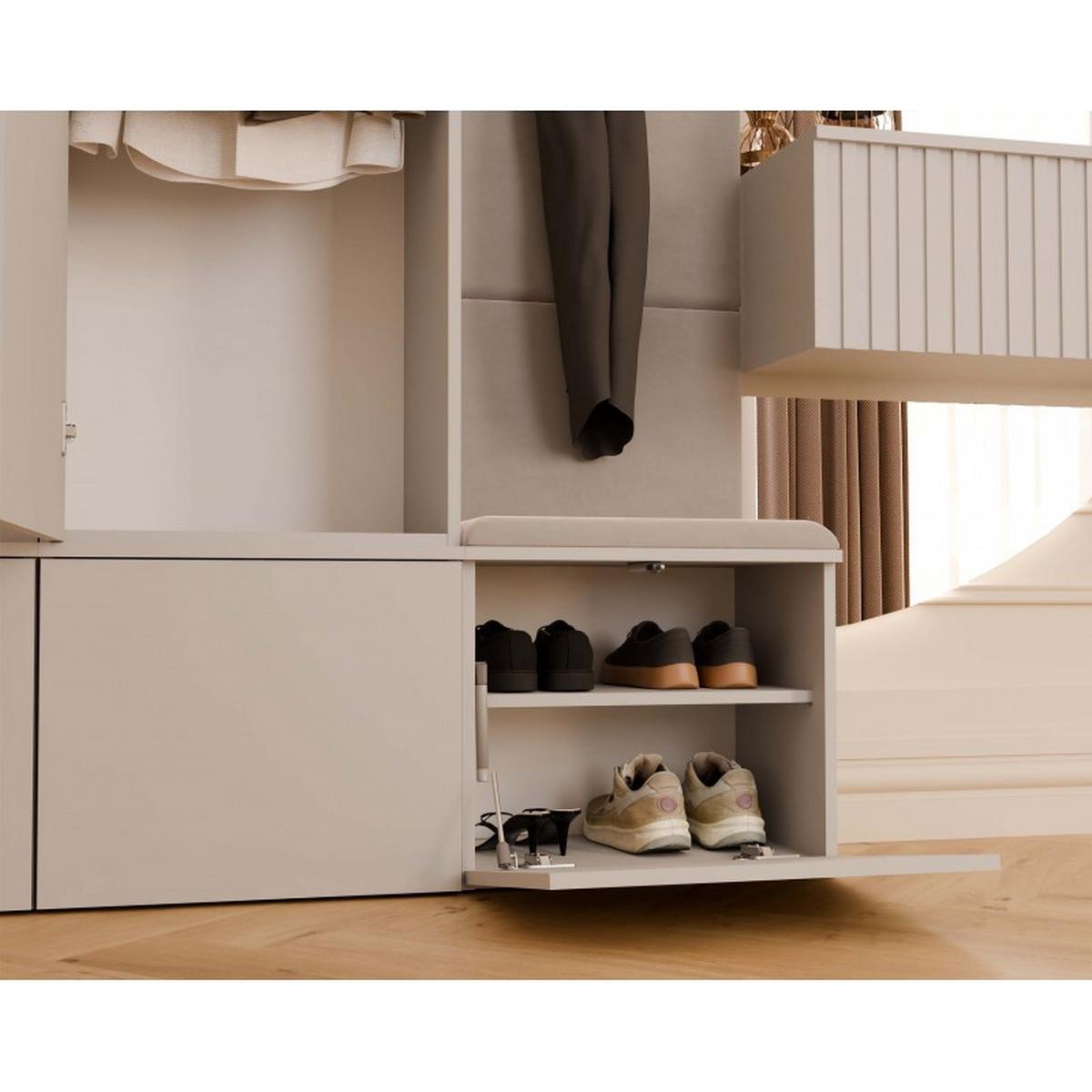 GARDEROBENSCHRANK modern, Schrank Set Kleiderschrank - Schuhschrank Kaschmir 150/238/35 - Kaschmir, Holzwerkstoff (150/238/35cm) - RAUMHIRSCH FURNITURE