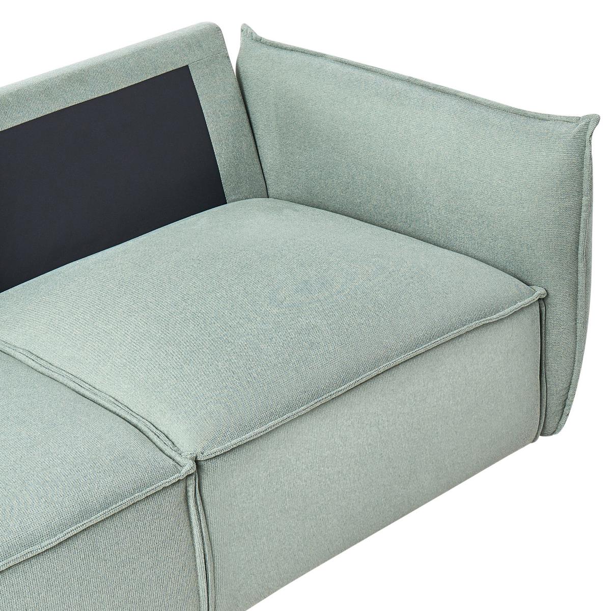 3-SITZER-SOFA Stoff Hellgrün Kunes - Hellgrün, Textil (190/82/92cm) - Beliani