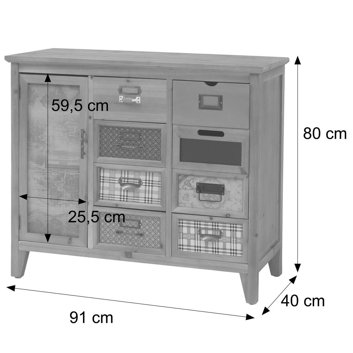 APOTHEKERKOMMODE Braun - Braun, Holz (91/80/40cm) - MCW