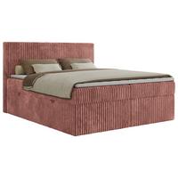 BOXBETT TILIANO 160/200 - Rosa Cord - H4 - Rosa, Textil (160/200cm) - MKS