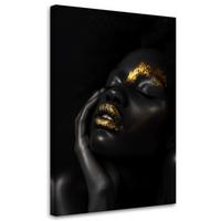 LEINWANDBILD Afrikanische Frau Akt 40x60cm - Schwarz, Textil (40/60cm) - Feeby