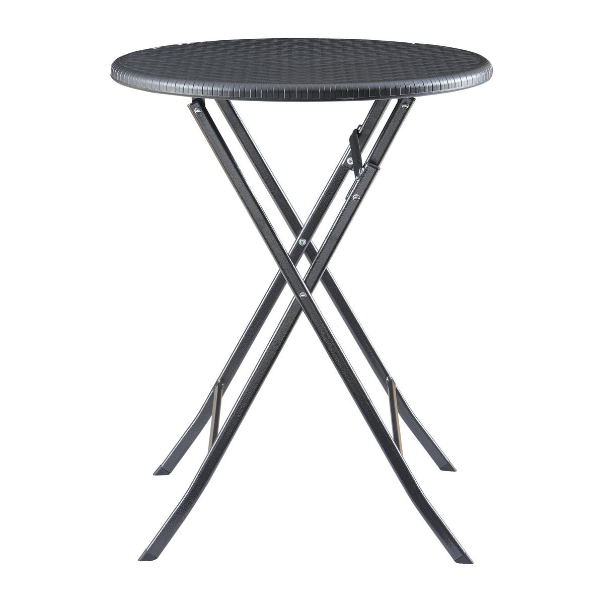 KLAPPTISCH Mark - Schwarz, Kunststoff/Metall (60/60/74cm) - [en.casa]