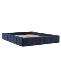 POLSTERBETT Kea mit Stauraum 160/200 cm Marineblau im Terra NW Stoff - Schwarz/Naturfarben, Holz/Holzwerkstoff (160/200cm) - AltaBeds