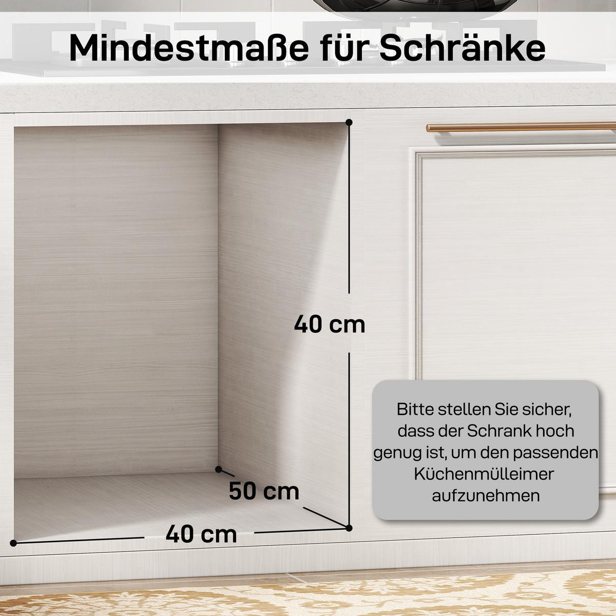 ABFALLBEHÄLTER Kunststoff Metall Hellgrau - Hellgrau, Kunststoff (34.3/35.1/48cm) - HOMCOM