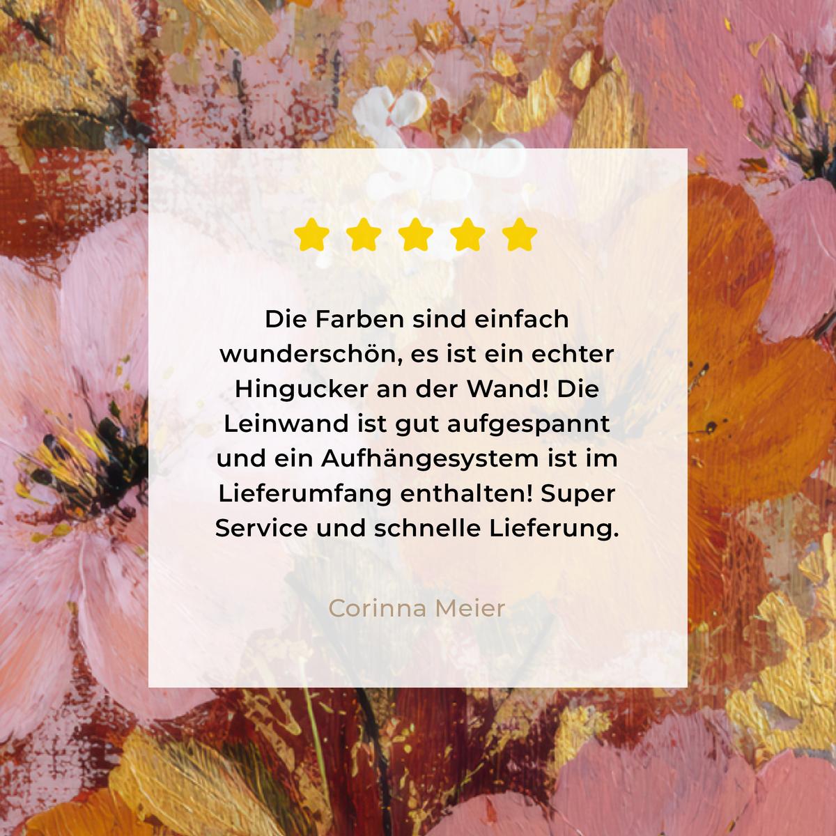 LEINWANDBILD Malerei - Blumen - Rustikal - Rosa Wandbild 40x30 cm - Altrosa, Textil (40/30cm) - MuchoWow
