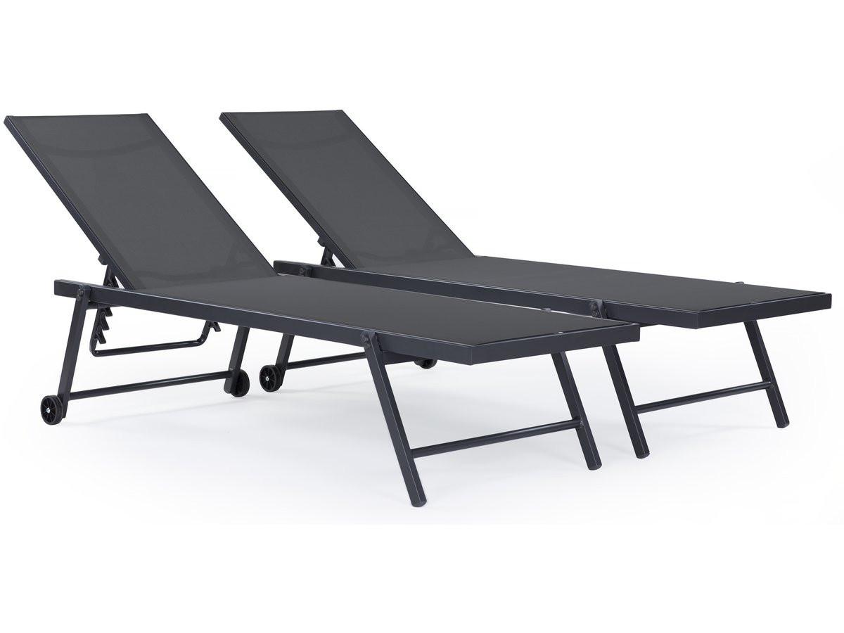 SONNENLIEGE jolia Grau - Grau, Metall (61/103/160cm) - Habitat Garten
