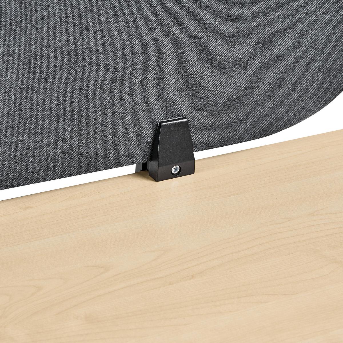 SCHREIBTISCHTRENNWAND 180/40 cm Dunkelgrau Sparky - Dunkelgrau, Textil (180/40/2cm) - Beliani