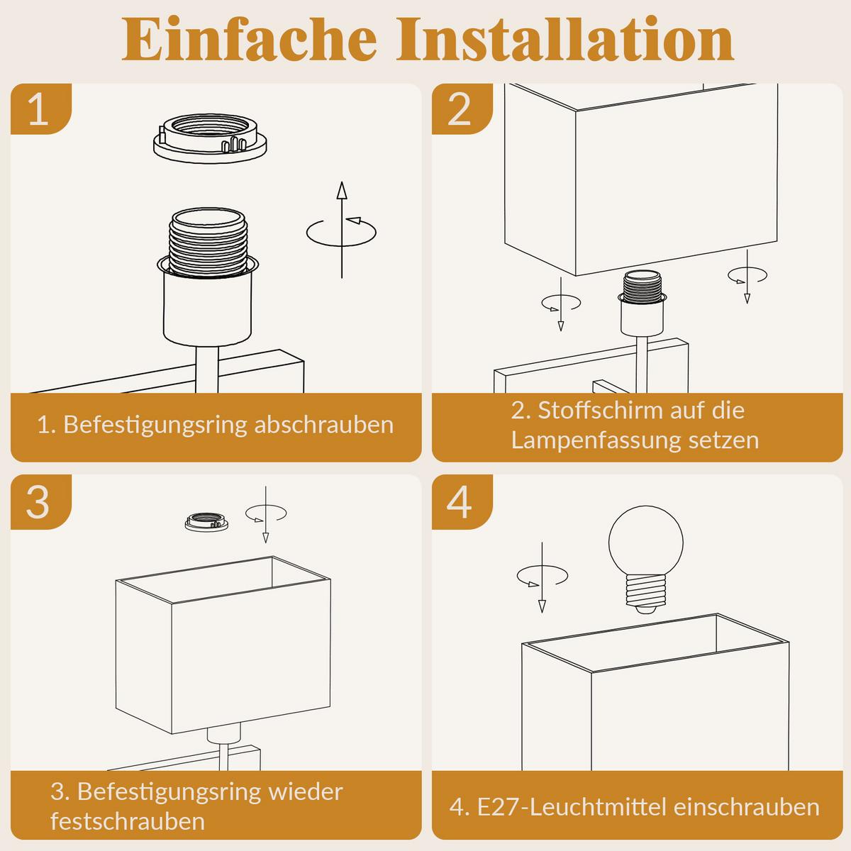 LED WANDLEUCHTE Noxvin 25/15/33.5 cm - Nickelfarben, Textil/Metall (15/33.5/25cm) - ZMH