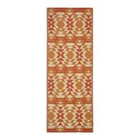 OUTDOORTEPPICH-LÄUFER Anya, Ethno-Muster 75/200 cm - Orange, Kunststoff (75/200cm) - Homescapes