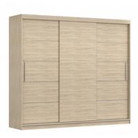 SCHWEBETÜRENSCHRANK Alba ohne Spiegel Sonoma Eiche, ohne LED Beleuchtung 250 cm - Sonoma Eiche, Holz (250/218/61cm) - imoebel24