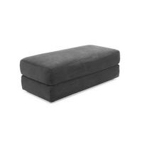 POLSTERHOCKER Federkern B124/T60/H40 cm Cord-Bezug Dunkelgrau / 15255 - Dunkelgrau/Schwarz, Kunststoff/Textil (124/40/60cm) - luma-home