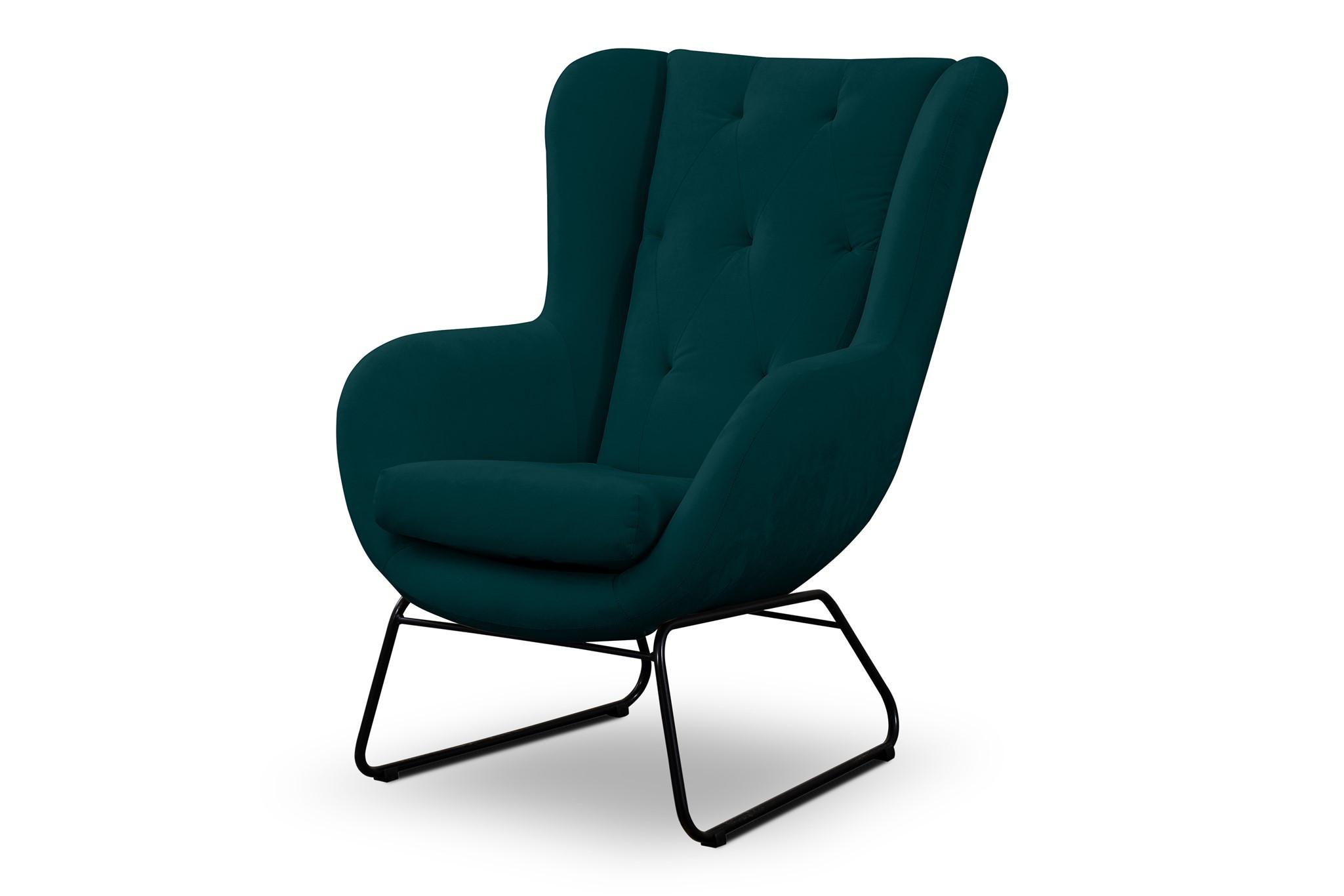 SESSEL Artemis In Kronos - Smaragdgrün, Holzwerkstoff/Textil (80/105/100cm) - Fun Möbel