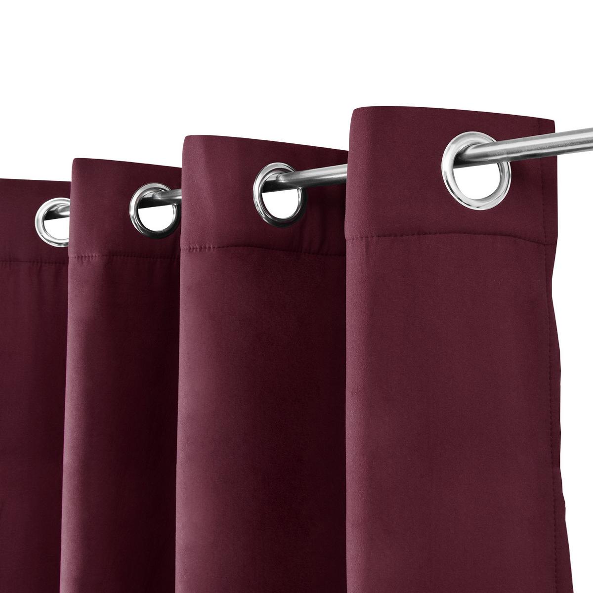 VORHANG Amelie TO mit Öse 140x245cm Bordeaux (2tlg) - Bordeaux, Textil (140/245/1cm) - Beautissu 