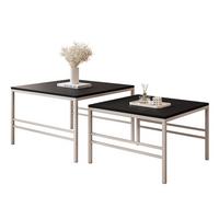 COUCHTISCH Schwarze matte Cashmere Rahmen - Creme/Schwarz, Holzwerkstoff (70/70/46cm) - Idohome