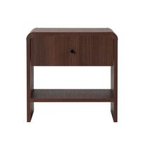 NACHTTISCH mit 1 Schublade und 1 Nische mit abgerundeten Kanten 40/45/45 cm - Naturfarben, Holzwerkstoff (40/45/17cm) - Calicosy