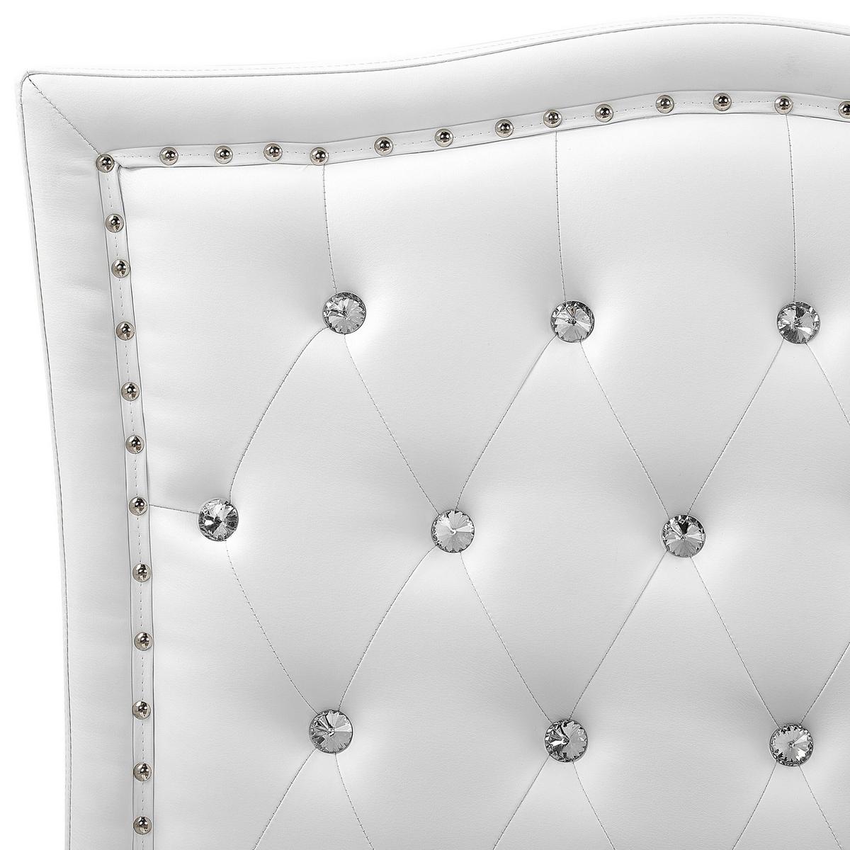 BETT 180/200cm Weiß Metz - Weiß, Textil (180/200cm) - Beliani