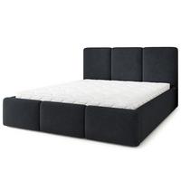 POLSTERBETT MORENA Q 200x200 cm mit Bettkästen - Schwarz - Schwarz, Holz (200/200cm) - MASSENO
