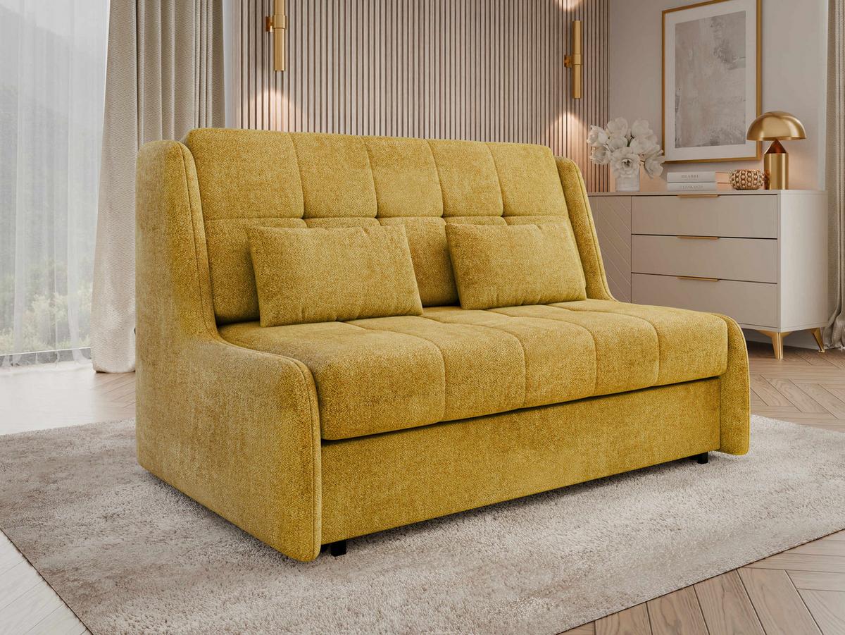 SCHLAFSOFA Viva Elite III - Gelb/Schwarz, Holz/Metall (146/85/98cm) - MIRJAN24