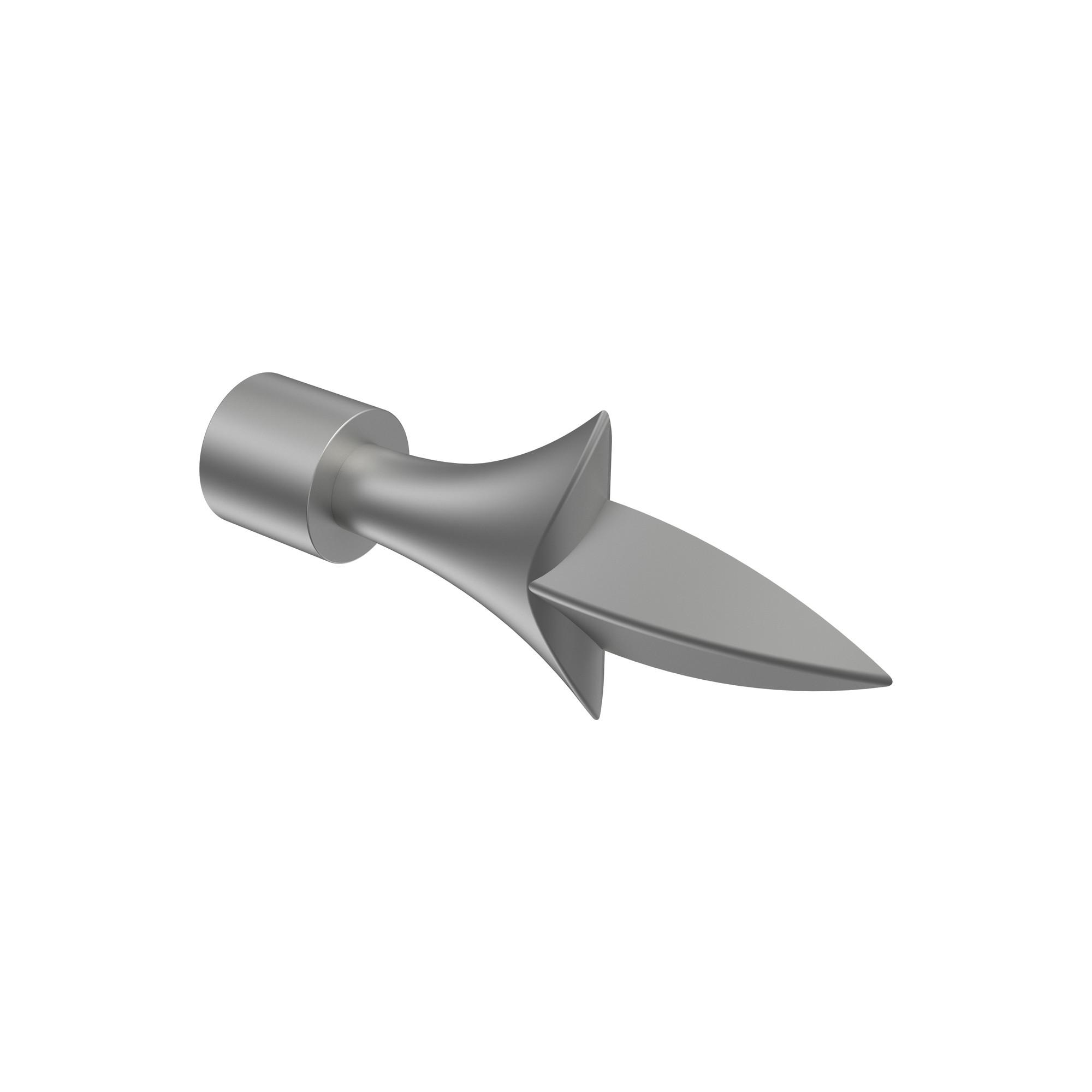 ENDSTÜCKE FÜR GARDINENSTANGEN / TELESKOPSTANGEN Lily 16/13 mm Ø Silbergrau, Packung 2 Stück - Silberfarben/Alufarben, Kunststoff (11.1/5.9/5.9cm) - INTERDECO