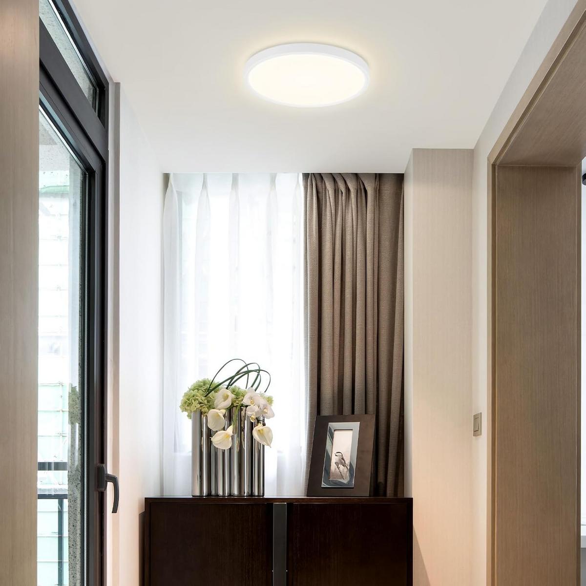 LED-DECKENLEUCHTE Dorian 18/18/2.4 cm - Weiß, Kunststoff (18/18/2.4cm) - ZMH
