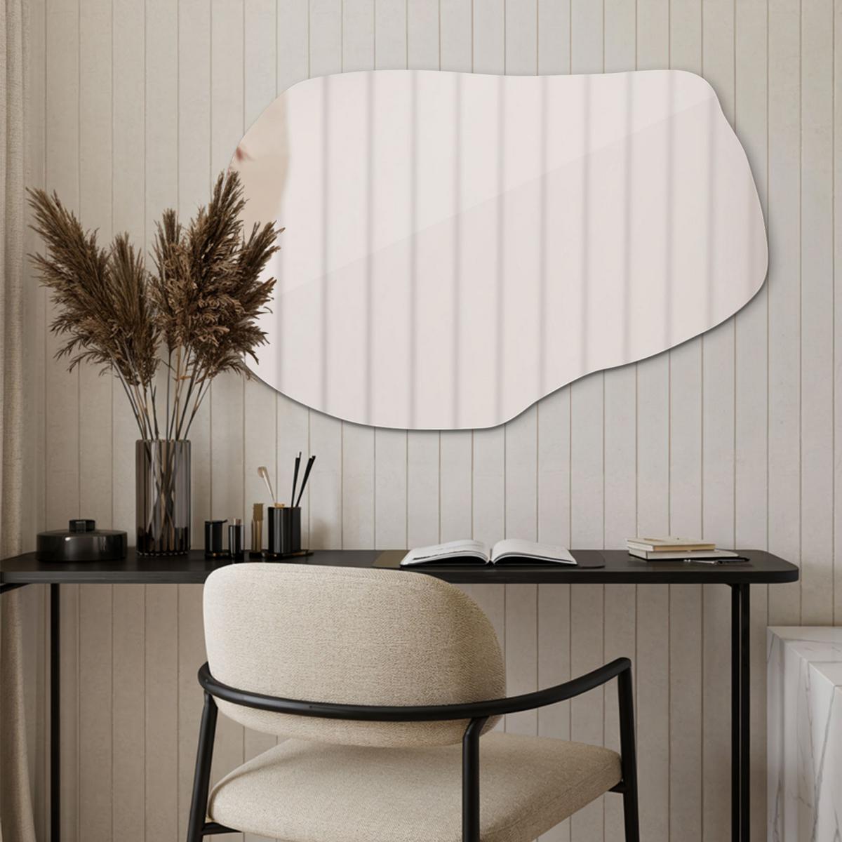 SPIEGEL Asymmetrisch 100x65 cm - Transparent, Glas (65/100/0.4cm) - Wallfluent