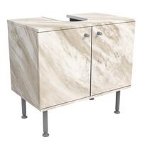 WASCHBECKENUNTERSCHRANK Palissandro Marmor Beige 60/55/35 cm - Beige, Holzwerkstoff (60/55/35cm) - Bilderwelten